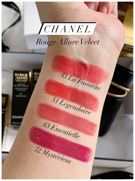 Chanel L'Amoureuse (47) Rouge Allure Velvet Swatches 